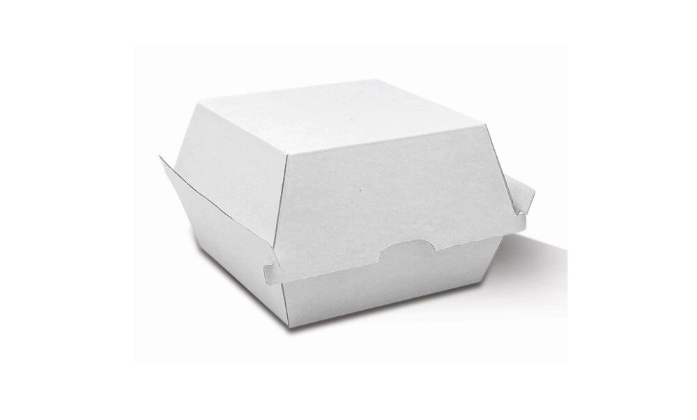 Burger Box / White Corrugated / Plain 250pc/ctn